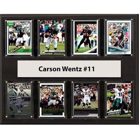 WILLIAMS & SON SAW & SUPPLY C&I Collectables 1215WENTZ8C NFL 12 x 15 in. Carson Wentz Philadelphia Eagles 8-Card Plaque 1215WENTZ8C